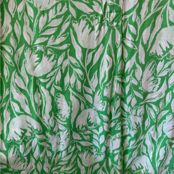 Lilly Pulitzer Green and White Sleeveless Floral Mini Dress - Picture 4 of 4